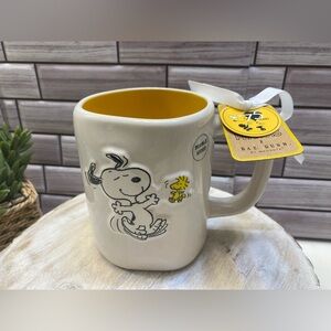 Rae Dunn X Peanuts🩷 75th Anniversary Snoopy &Woodstock “BEST FRIENDS”Mug NWT